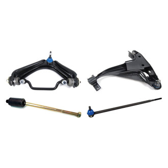 Mevotech® - Supreme™ Front Driver Side Lower and Upper Control Arm with Ball Joint and Tie Rod End Kit