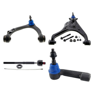 Mevotech® - Supreme™ Front Driver Side Lower and Upper Control Arm with Ball Joint and Tie Rod End Kit