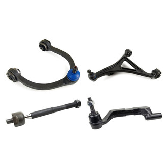 Mevotech® - Supreme™ Front Driver Side Lower and Upper Control Arm with Ball Joint and Tie Rod End Kit