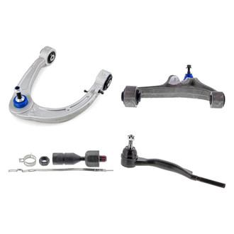 Mevotech® - Supreme™ Front Driver Side Lower and Upper Control Arm with Ball Joint and Tie Rod End Kit