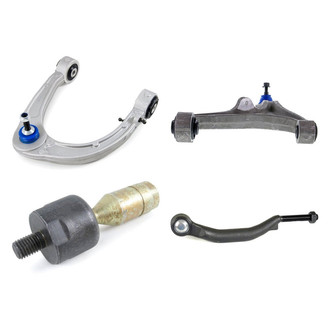 Mevotech® - Supreme™ Front Driver Side Lower and Upper Control Arm with Ball Joint and Tie Rod End Kit