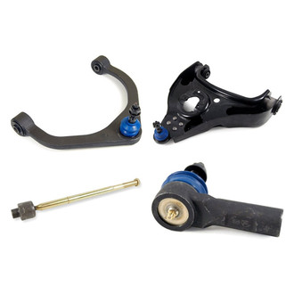 Mevotech® - Supreme™ Front Driver Side Lower and Upper Control Arm with Ball Joint and Tie Rod End Kit