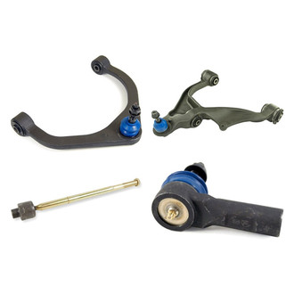 Mevotech® - Supreme™ Front Driver Side Lower and Upper Control Arm with Ball Joint and Tie Rod End Kit