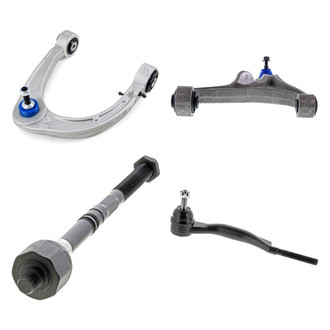 Mevotech® - Supreme™ Front Driver Side Lower and Upper Control Arm with Ball Joint and Tie Rod End Kit