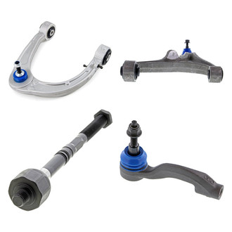 Mevotech® - Supreme™ Front Driver Side Lower and Upper Control Arm with Ball Joint and Tie Rod End Kit