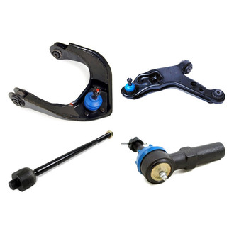 Mevotech® - Supreme™ Front Driver Side Lower and Upper Control Arm with Ball Joint and Tie Rod End Kit
