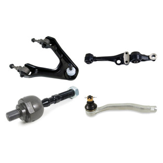 Mevotech® - Supreme™ Front Driver Side Lower and Upper Control Arm with Ball Joint and Tie Rod End Kit