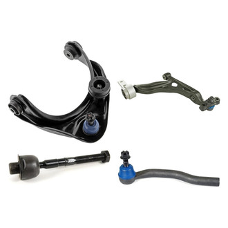 Mevotech® - Supreme™ Front Driver Side Lower and Upper Control Arm with Ball Joint and Tie Rod End Kit