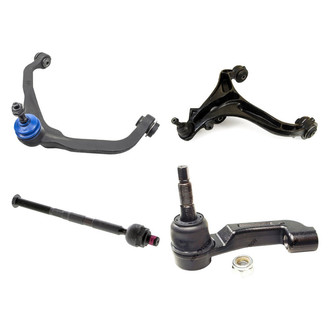 Mevotech® - Supreme™ Front Driver Side Lower and Upper Control Arm with Ball Joint and Tie Rod End Kit