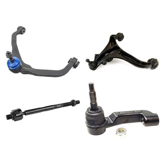 Mevotech® - Supreme™ Front Driver Side Lower and Upper Control Arm with Ball Joint and Tie Rod End Kit