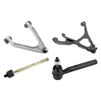 Mevotech® - Supreme™ Front Driver Side Lower and Upper Control Arm with Ball Joint and Tie Rod End Kit