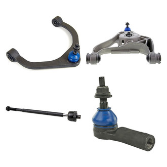 Mevotech® - Supreme™ Front Driver Side Lower and Upper Control Arm with Ball Joint and Tie Rod End Kit