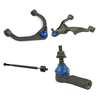 Mevotech® - Supreme™ Front Driver Side Lower and Upper Control Arm with Ball Joint and Tie Rod End Kit