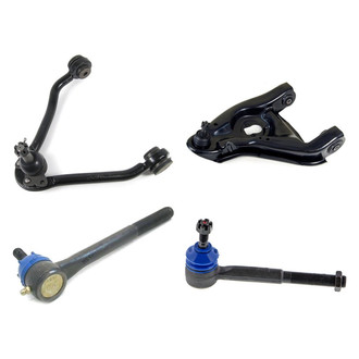 Mevotech® - Supreme™ Front Driver Side Lower and Upper Control Arm with Ball Joint and Tie Rod End Kit