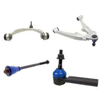 Mevotech® - Supreme™ Front Driver Side Lower and Upper Control Arm with Ball Joint and Tie Rod End Kit