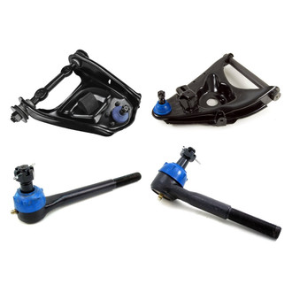 Mevotech® - Supreme™ Front Driver Side Lower and Upper Control Arm with Ball Joint and Tie Rod End Kit
