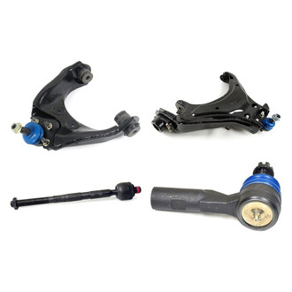 Mevotech® - Supreme™ Front Driver Side Lower and Upper Control Arm with Ball Joint and Tie Rod End Kit