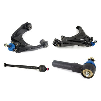 Mevotech® - Supreme™ Front Driver Side Lower and Upper Control Arm with Ball Joint and Tie Rod End Kit