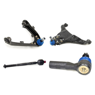 Mevotech® - Supreme™ Front Driver Side Lower and Upper Control Arm with Ball Joint and Tie Rod End Kit