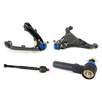 Mevotech® - Supreme™ Front Driver Side Lower and Upper Control Arm with Ball Joint and Tie Rod End Kit