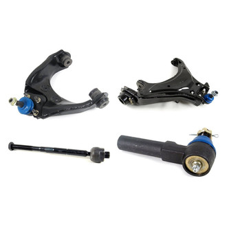 Mevotech® - Supreme™ Front Driver Side Lower and Upper Control Arm with Ball Joint and Tie Rod End Kit