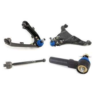 Mevotech® - Supreme™ Front Driver Side Lower and Upper Control Arm with Ball Joint and Tie Rod End Kit