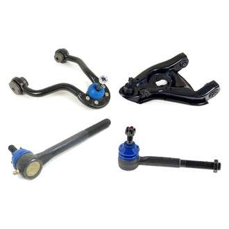 Mevotech® - Supreme™ Front Driver Side Lower and Upper Control Arm with Ball Joint and Tie Rod End Kit