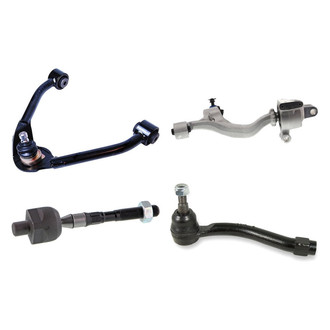 Mevotech® - Supreme™ Front Driver Side Lower and Upper Control Arm with Ball Joint and Tie Rod End Kit