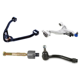 Mevotech® - Supreme™ Front Driver Side Lower and Upper Control Arm with Ball Joint and Tie Rod End Kit