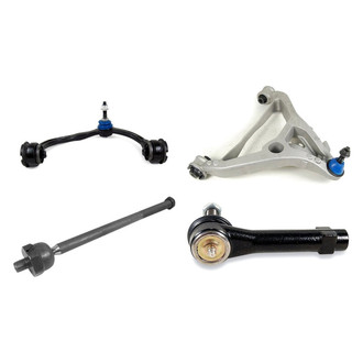 Mevotech® - Supreme™ Front Driver Side Lower and Upper Control Arm with Ball Joint and Tie Rod End Kit