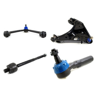 Mevotech® - Supreme™ Front Driver Side Lower and Upper Control Arm with Ball Joint and Tie Rod End Kit