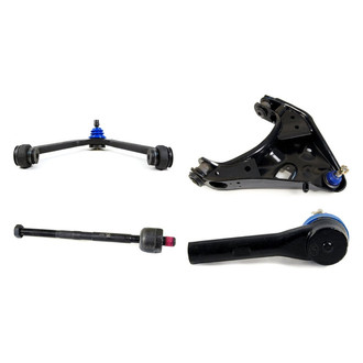 Mevotech® - Supreme™ Front Driver Side Lower and Upper Control Arm with Ball Joint and Tie Rod End Kit