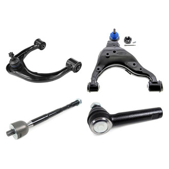 Mevotech® - Supreme™ Front Driver Side Lower and Upper Control Arm with Ball Joint and Tie Rod End Kit
