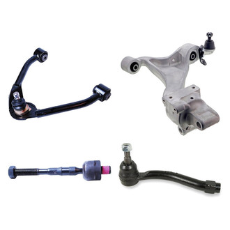 Mevotech® - Supreme™ Front Driver Side Lower and Upper Control Arm with Ball Joint and Tie Rod End Kit