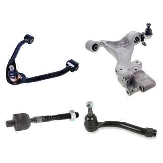 Mevotech® - Supreme™ Front Driver Side Lower and Upper Control Arm with Ball Joint and Tie Rod End Kit
