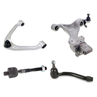 Mevotech® - Supreme™ Front Driver Side Lower and Upper Control Arm with Ball Joint and Tie Rod End Kit