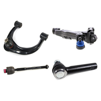 Mevotech® - Supreme™ Front Driver Side Lower and Upper Control Arm with Ball Joint and Tie Rod End Kit