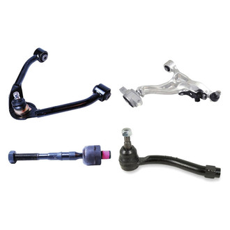 Mevotech® - Supreme™ Front Driver Side Lower and Upper Control Arm with Ball Joint and Tie Rod End Kit