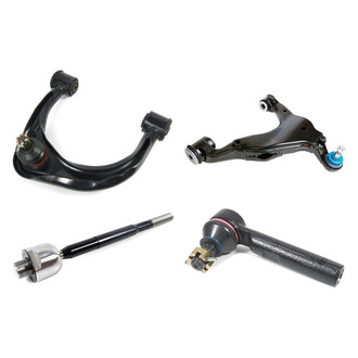 Mevotech® - Supreme™ Front Driver Side Lower and Upper Control Arm with Ball Joint and Tie Rod End Kit