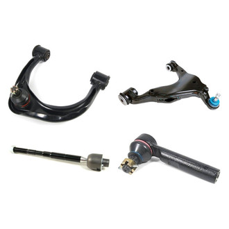 Mevotech® - Supreme™ Front Driver Side Lower and Upper Control Arm with Ball Joint and Tie Rod End Kit
