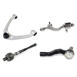 Mevotech® - Supreme™ Front Driver Side Lower and Upper Control Arm with Ball Joint and Tie Rod End Kit