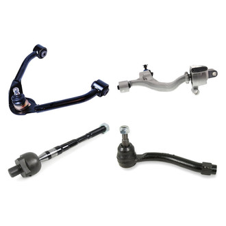 Mevotech® - Supreme™ Front Driver Side Lower and Upper Control Arm with Ball Joint and Tie Rod End Kit