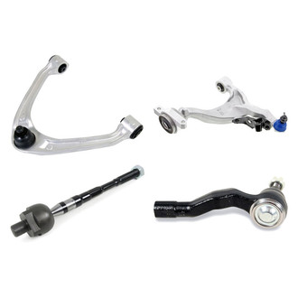 Mevotech® - Supreme™ Front Driver Side Lower and Upper Control Arm with Ball Joint and Tie Rod End Kit