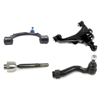Mevotech® - Supreme™ Front Driver Side Lower and Upper Control Arm with Ball Joint and Tie Rod End Kit