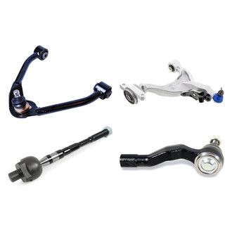 Mevotech® - Supreme™ Front Driver Side Lower and Upper Control Arm with Ball Joint and Tie Rod End Kit