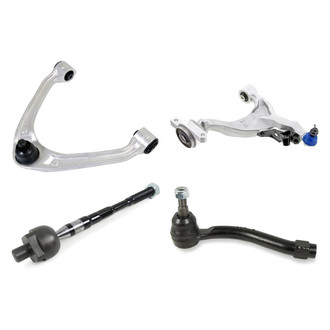 Mevotech® - Supreme™ Front Driver Side Lower and Upper Control Arm with Ball Joint and Tie Rod End Kit