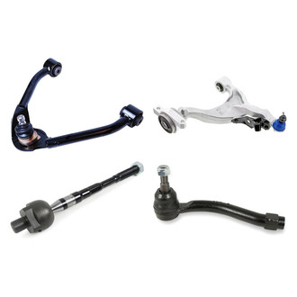 Mevotech® - Supreme™ Front Driver Side Lower and Upper Control Arm with Ball Joint and Tie Rod End Kit