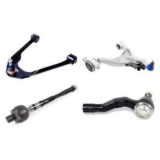 Mevotech® - Supreme™ Front Driver Side Lower and Upper Control Arm with Ball Joint and Tie Rod End Kit