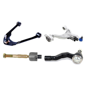 Mevotech® - Supreme™ Front Driver Side Lower and Upper Control Arm with Ball Joint and Tie Rod End Kit