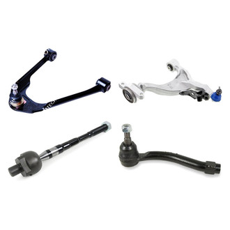 Mevotech® - Supreme™ Front Driver Side Lower and Upper Control Arm with Ball Joint and Tie Rod End Kit